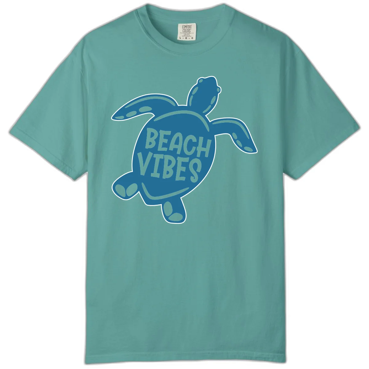 Beach Vibes Sea Turtle Comfort Color in Seafoam