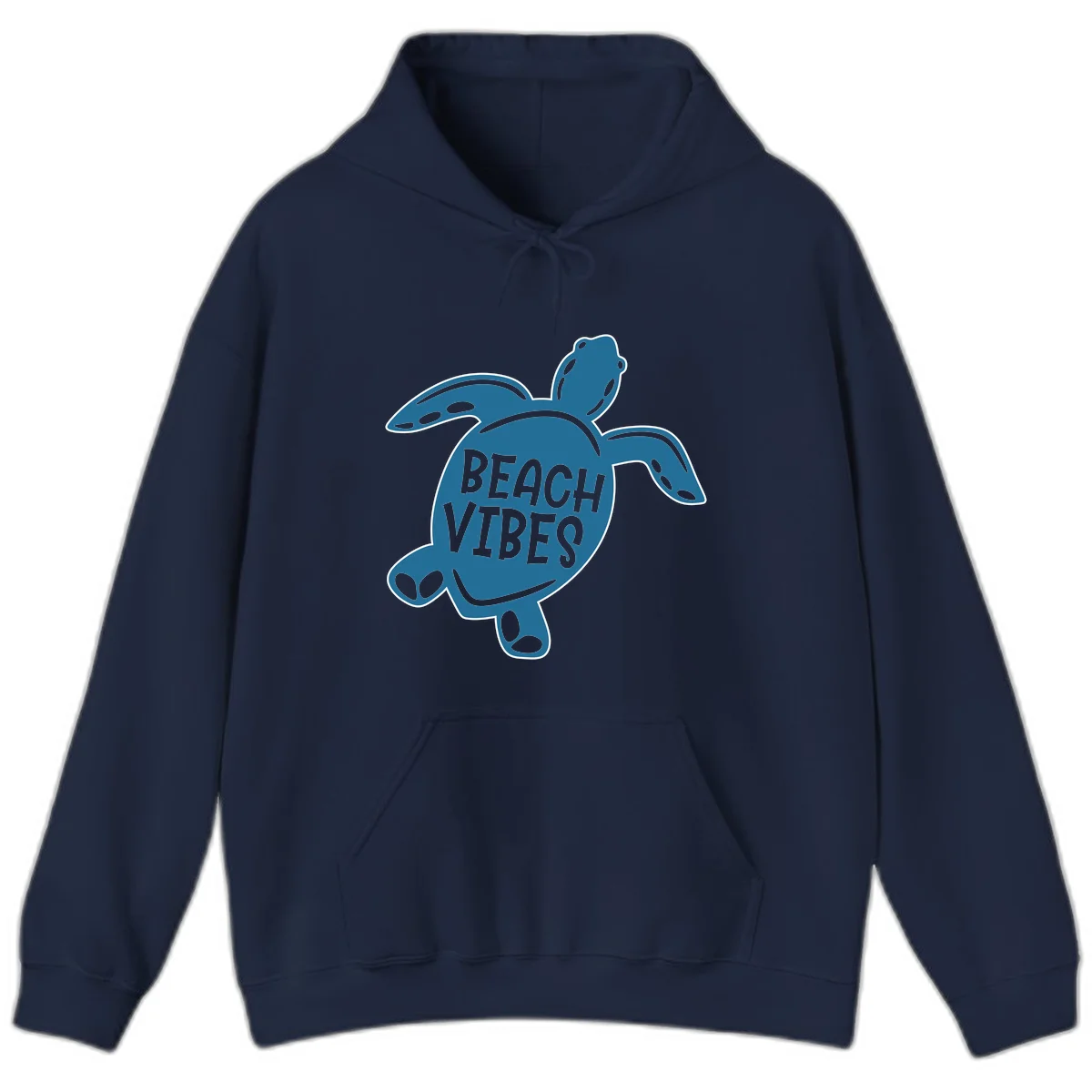 Beach Vibes Sea Turtle Hoodie in Navy
