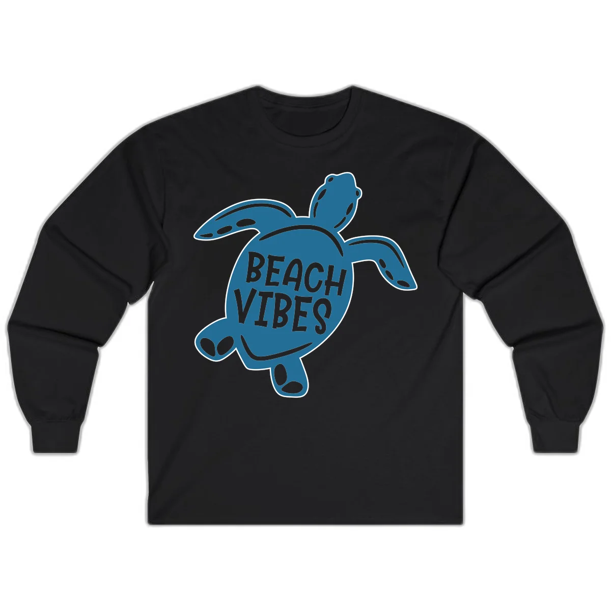 Beach Vibes Sea Turtle Long Sleeve in Black