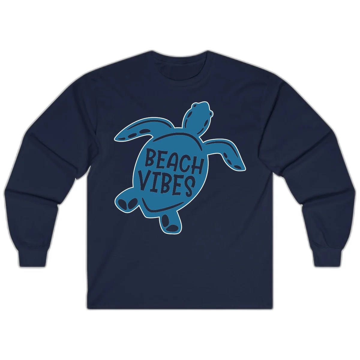 Beach Vibes Sea Turtle Long Sleeve in Navy