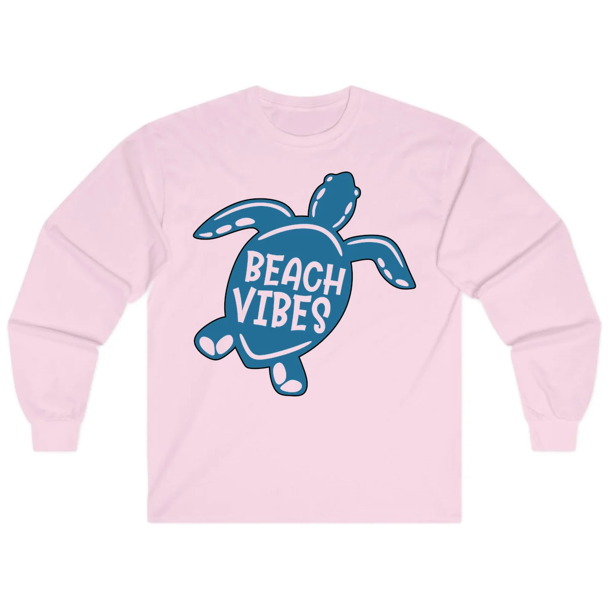 Beach Vibes Sea Turtle Long Sleeve in Light Pink