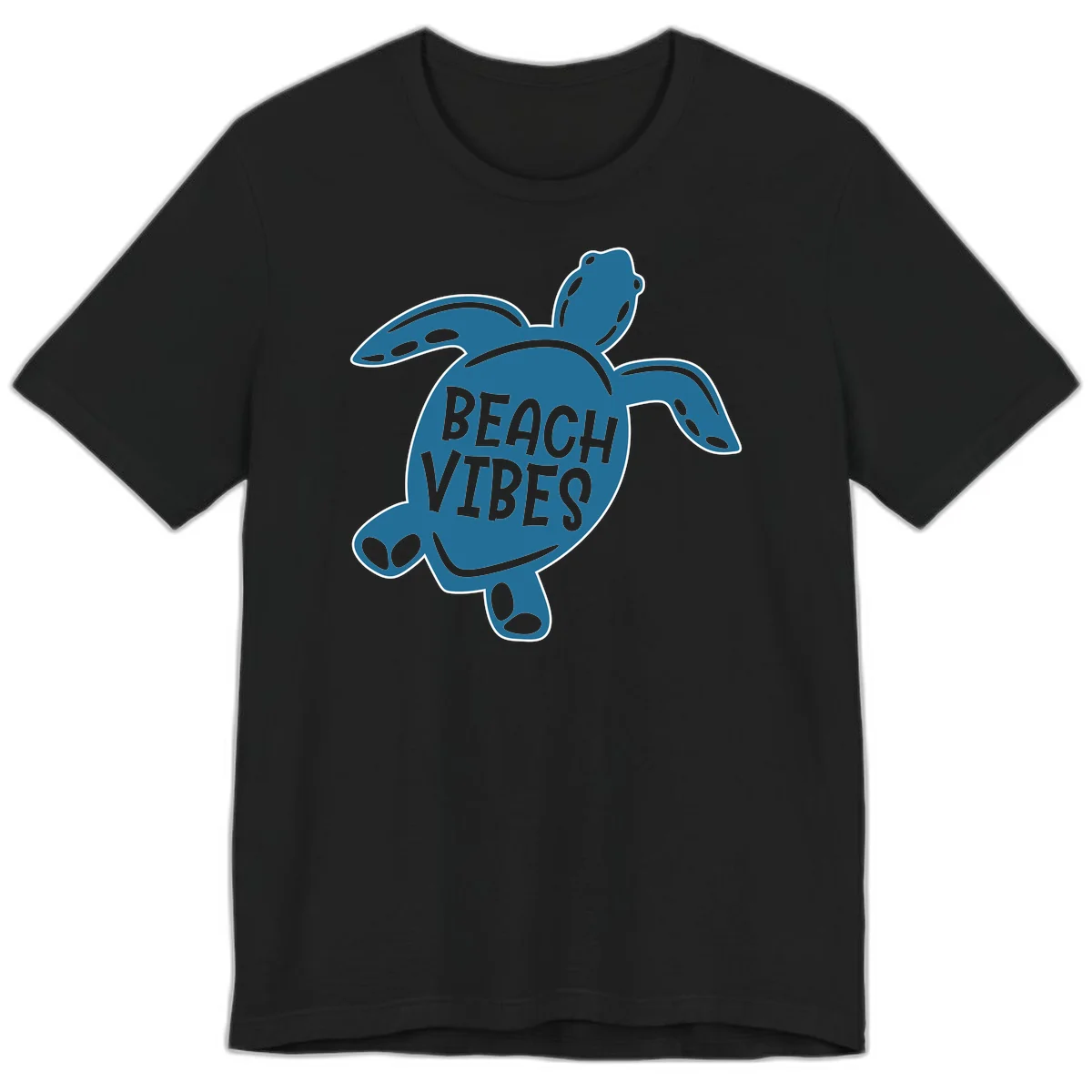 Beach Vibes Sea Turtle Premium T-Shirt in Black