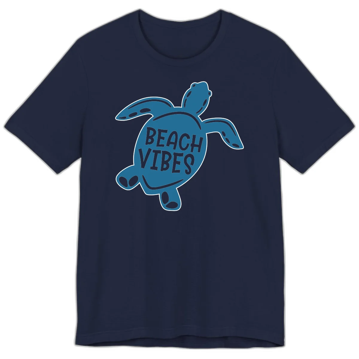 Beach Vibes Sea Turtle Premium T-Shirt in Navy