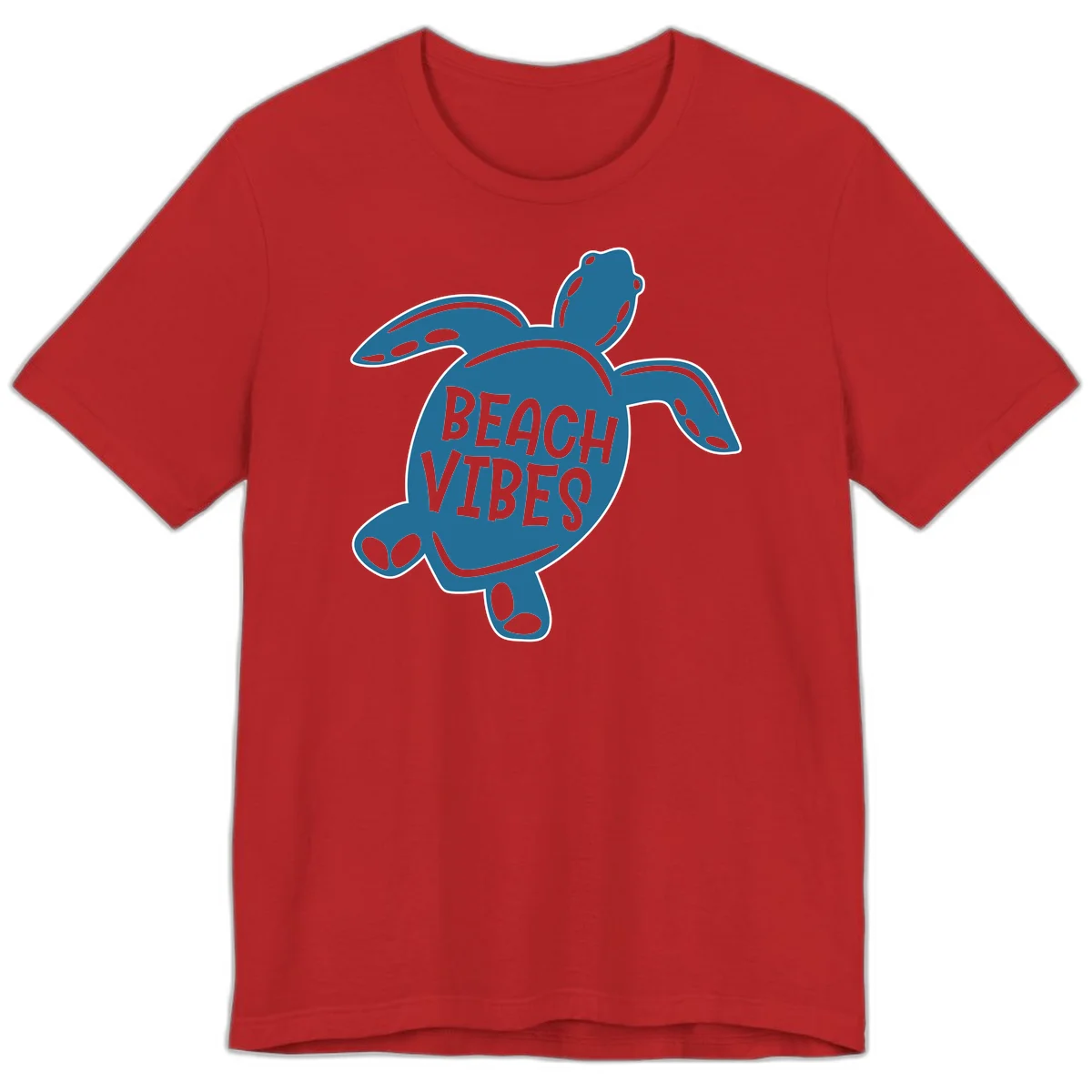 Beach Vibes Sea Turtle Premium T-Shirt in Red