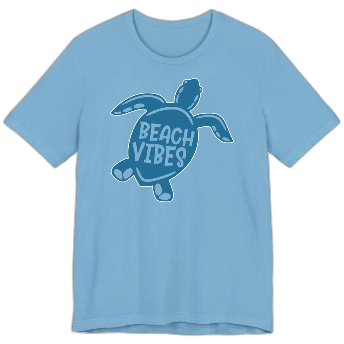 Beach Vibes Sea Turtle Premium T-Shirt in Ocean Blue