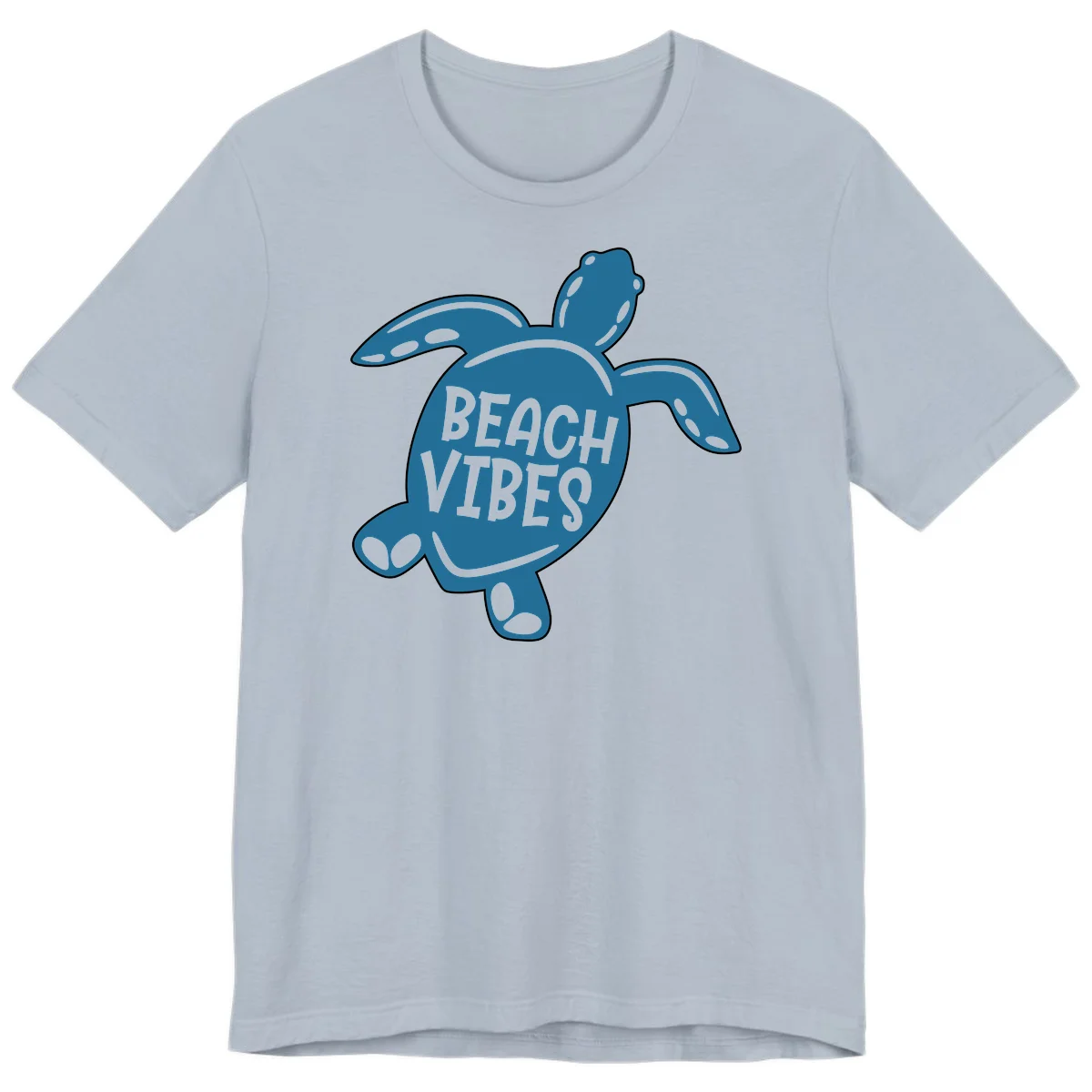 Beach Vibes Sea Turtle Premium T-Shirt in Light Blue