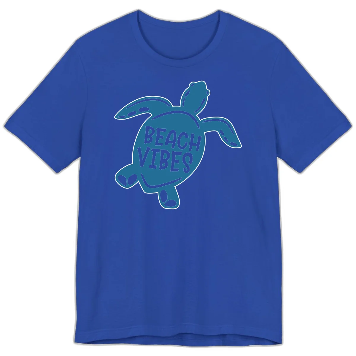Beach Vibes Sea Turtle Premium T-Shirt in True Royal