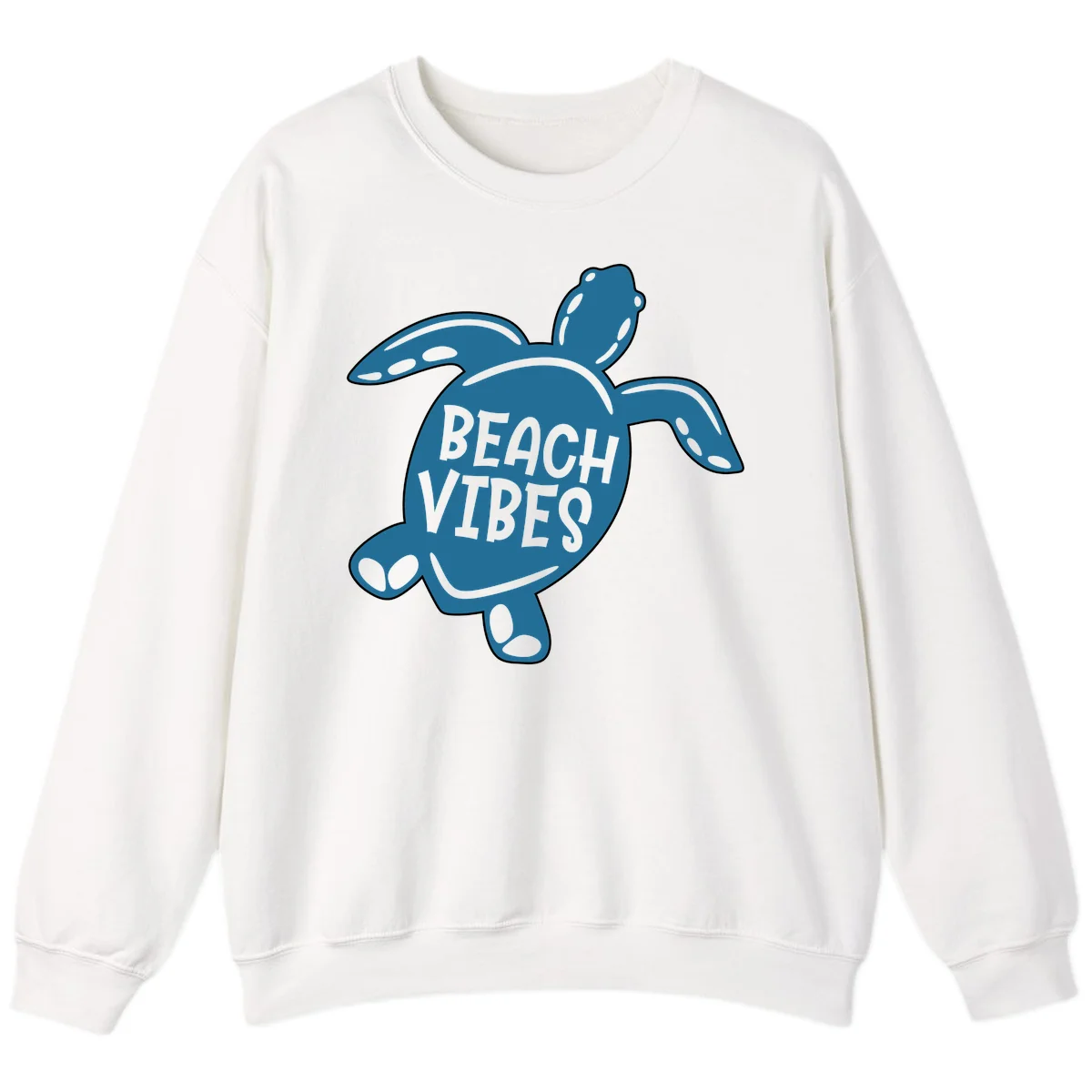 Beach Vibes Sea Turtle Sweatshirt in White