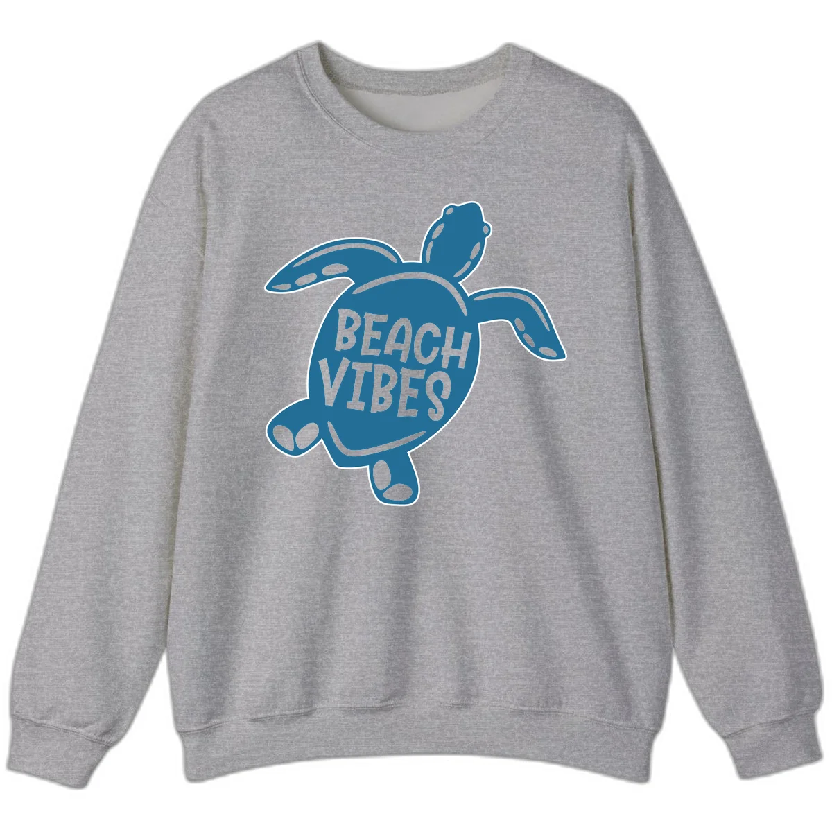 Beach Vibes Sea Turtle Sweatshirt in Sport Grey