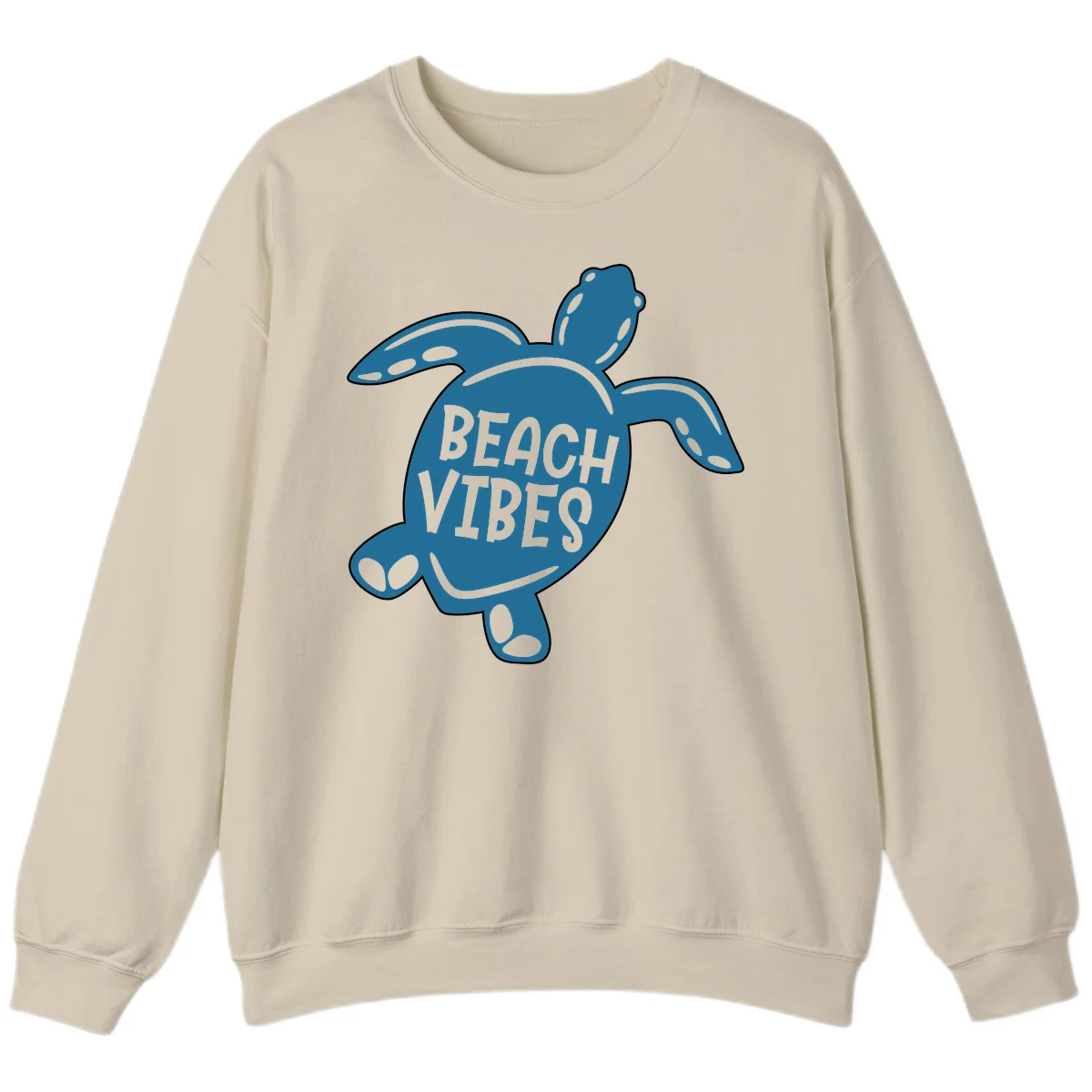 Beach Vibes Sea Turtle Sweatshirt in Sand