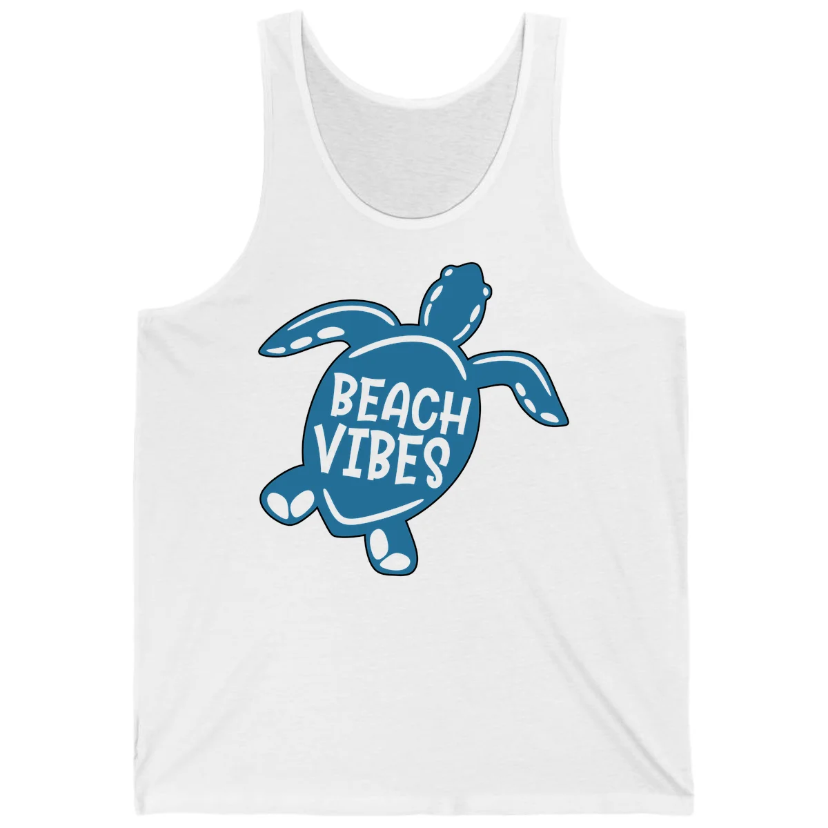 Beach Vibes Sea Turtle Tank in White