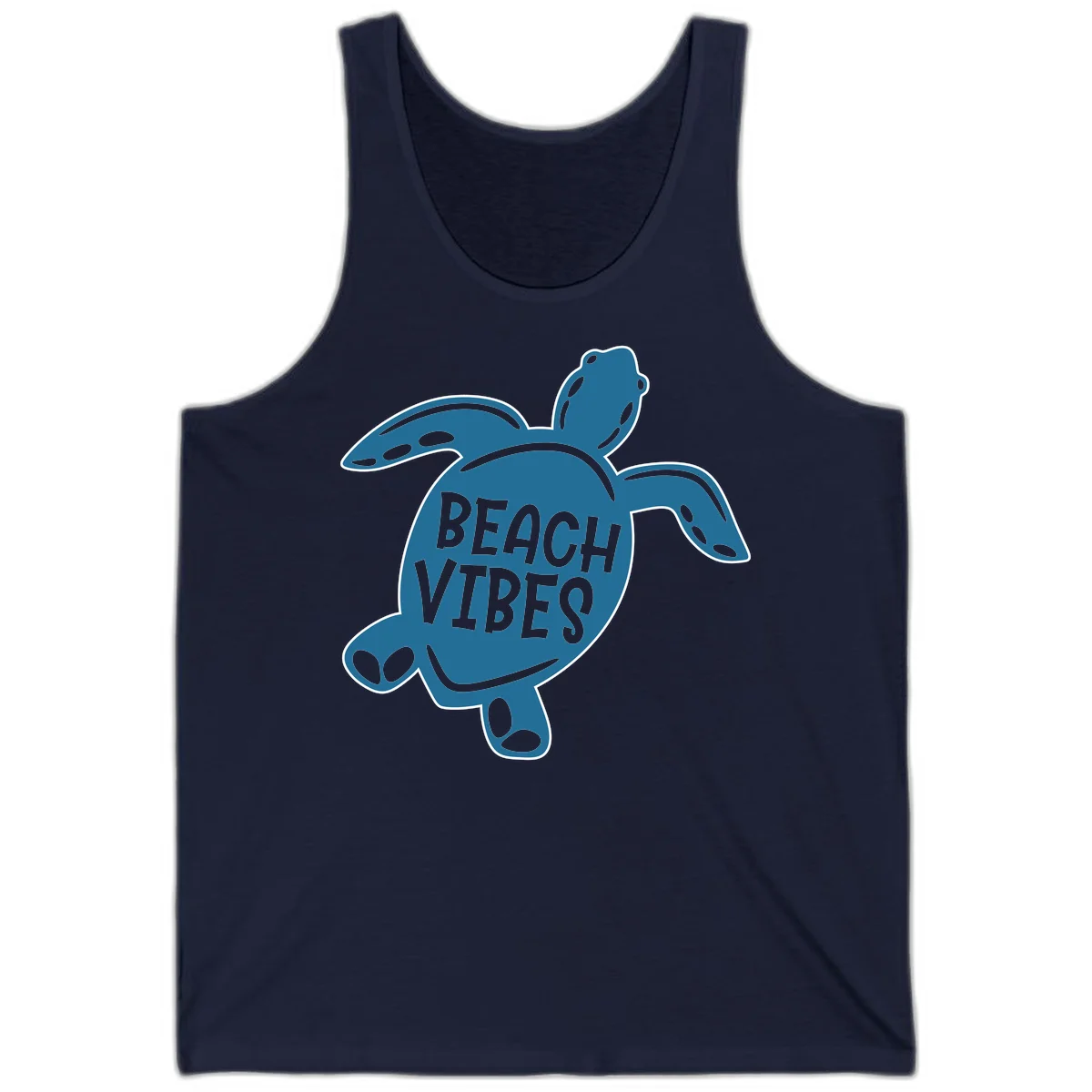 Beach Vibes Sea Turtle Tank in Navy