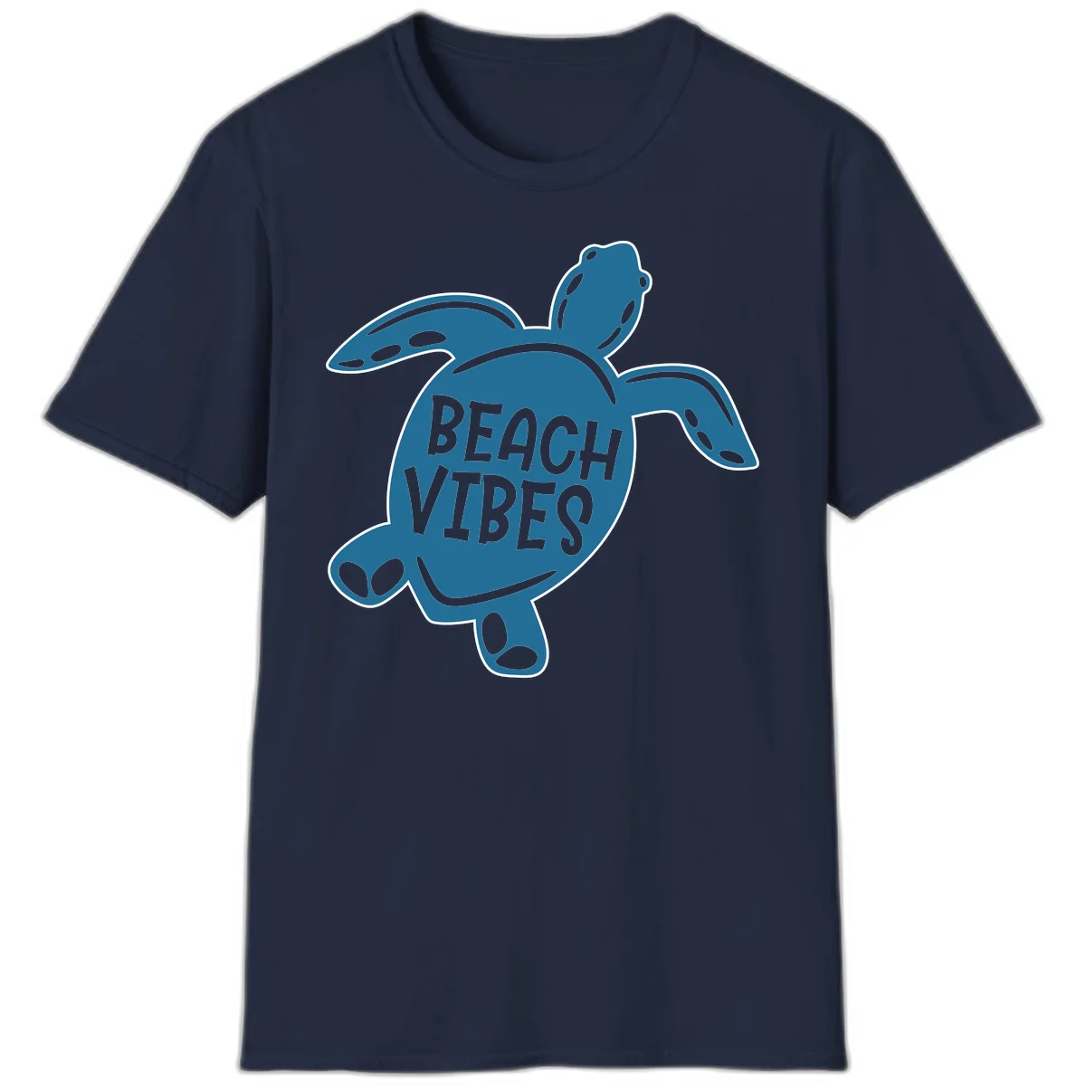Beach Vibes Sea Turtle T-Shirt in Navy