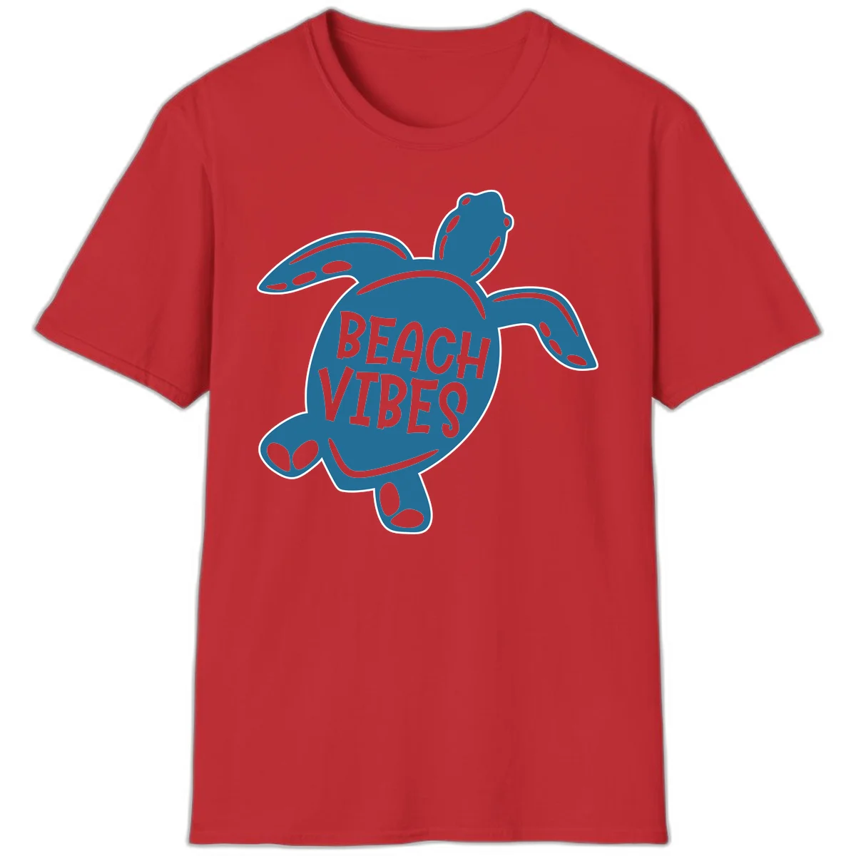 Beach Vibes Sea Turtle T-Shirt in Red