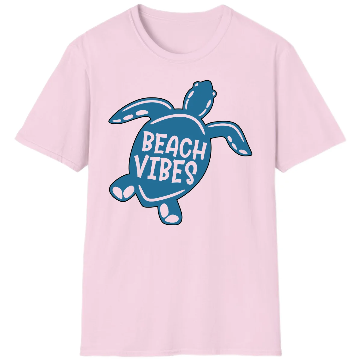 Beach Vibes Sea Turtle T-Shirt in Light Pink
