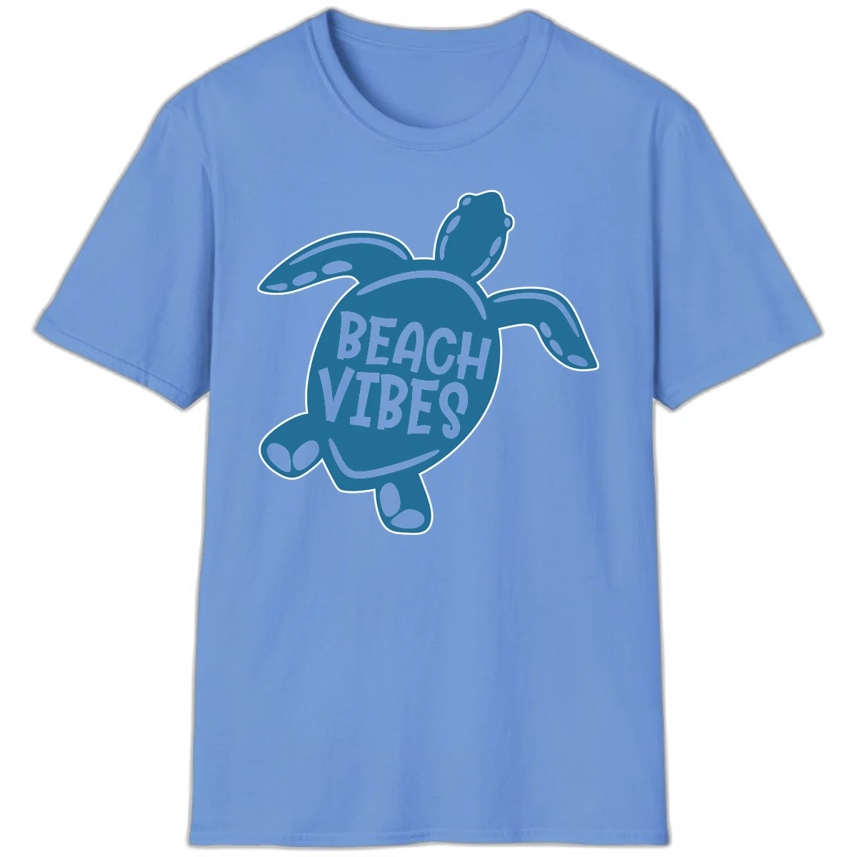 Beach Vibes Sea Turtle T-Shirt in Carolina Blue