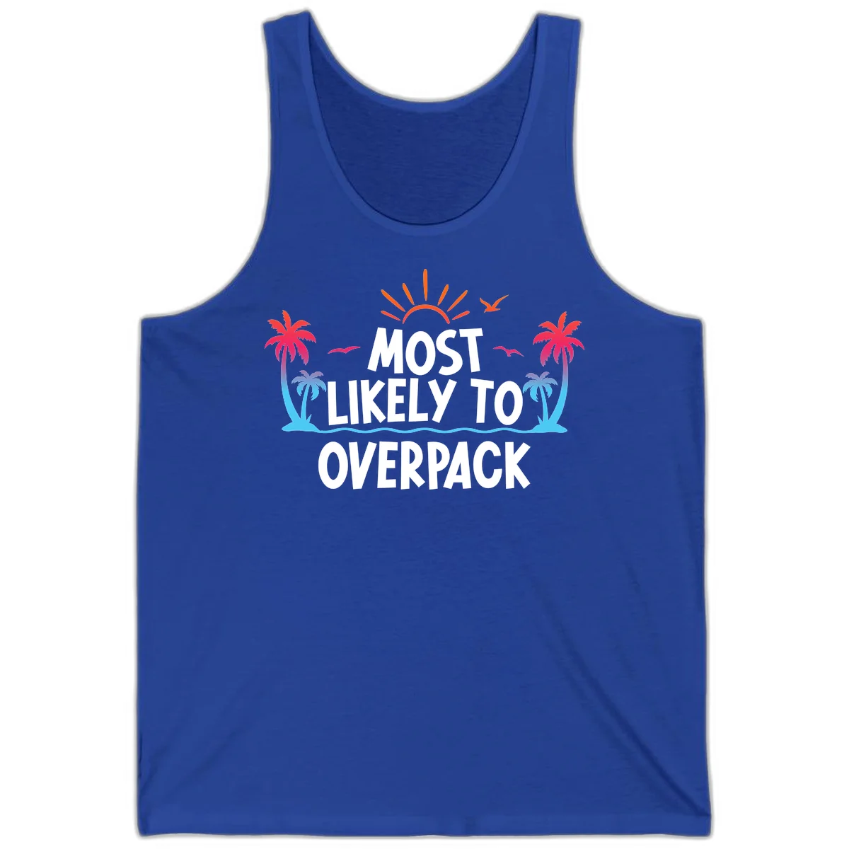 Most Likely To Overpack Tank Top in True Royal