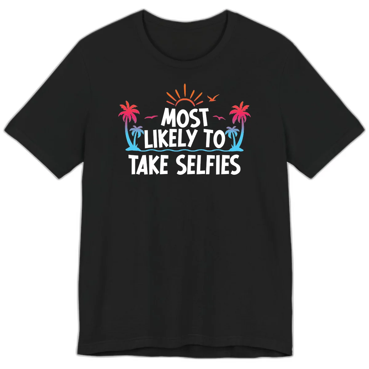 Most Likely To Take Selfies Premium T-Shirt in Black