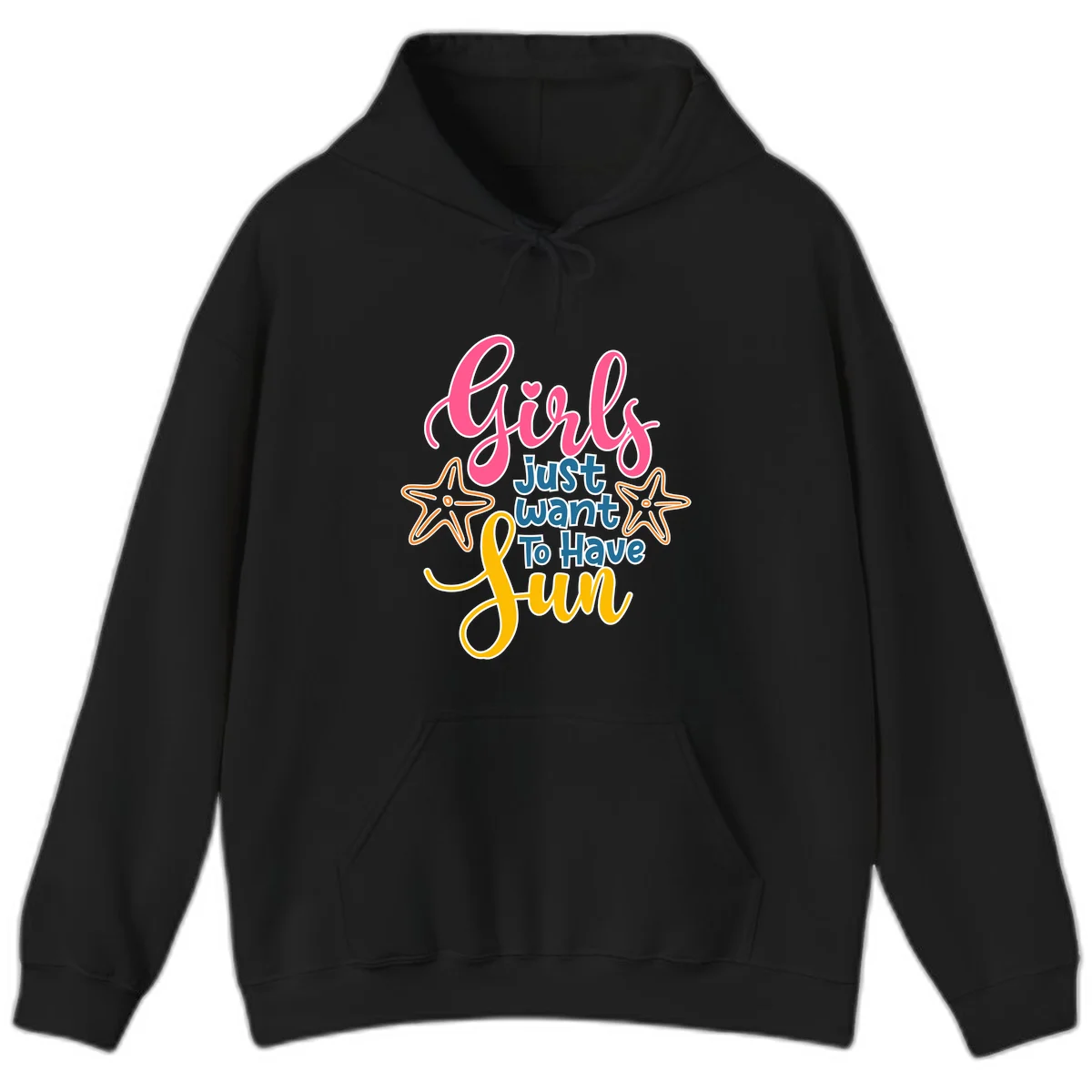 Girls Just Want To Have Fun Cruise Hoodie in Black