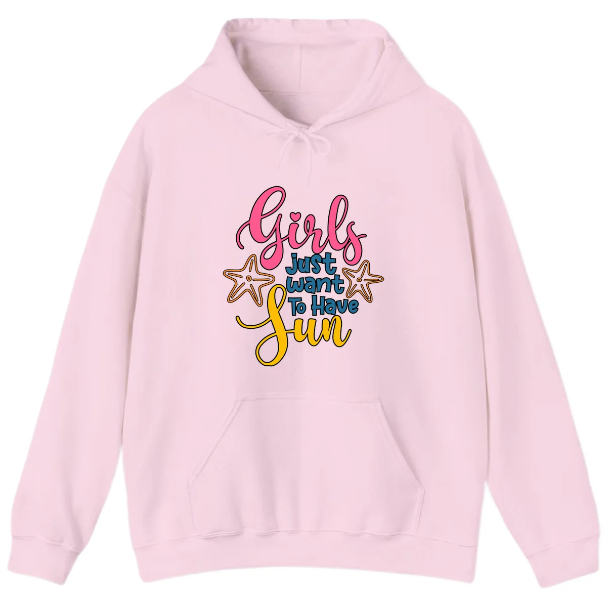 Girls Just Want To Have Fun Cruise Hoodie in Light Pink