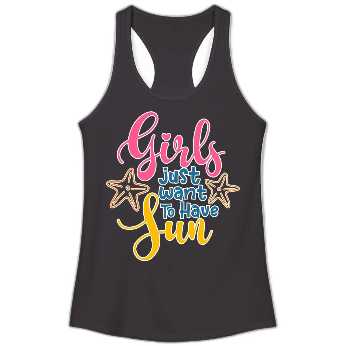 Girls Just Want To Have Fun Cruise Ladies Tank in Black