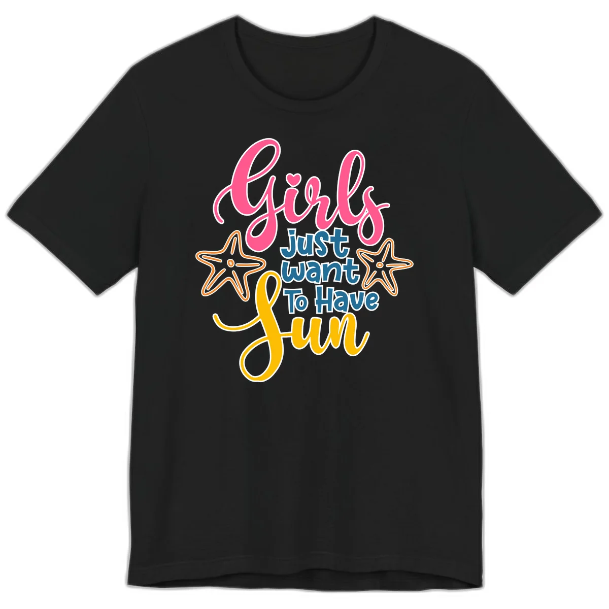 Girls Just Want To Have Fun Cruise Premium T-Shirt in Black