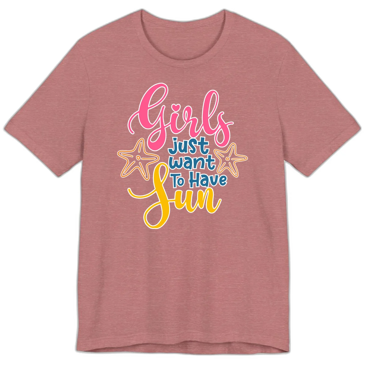 Girls Just Want To Have Fun Cruise Premium T-Shirt in Heather Mauve