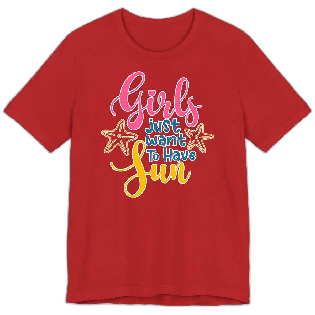Girls Just Want To Have Fun Cruise Premium T-Shirt in Red