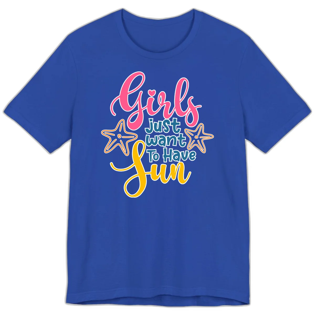Girls Just Want To Have Fun Cruise Premium T-Shirt in True Royal