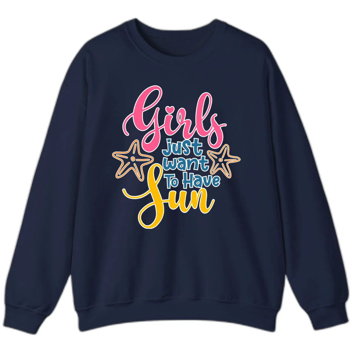 Girls Just Want To Have Fun Cruise Sweatshirt in Navy