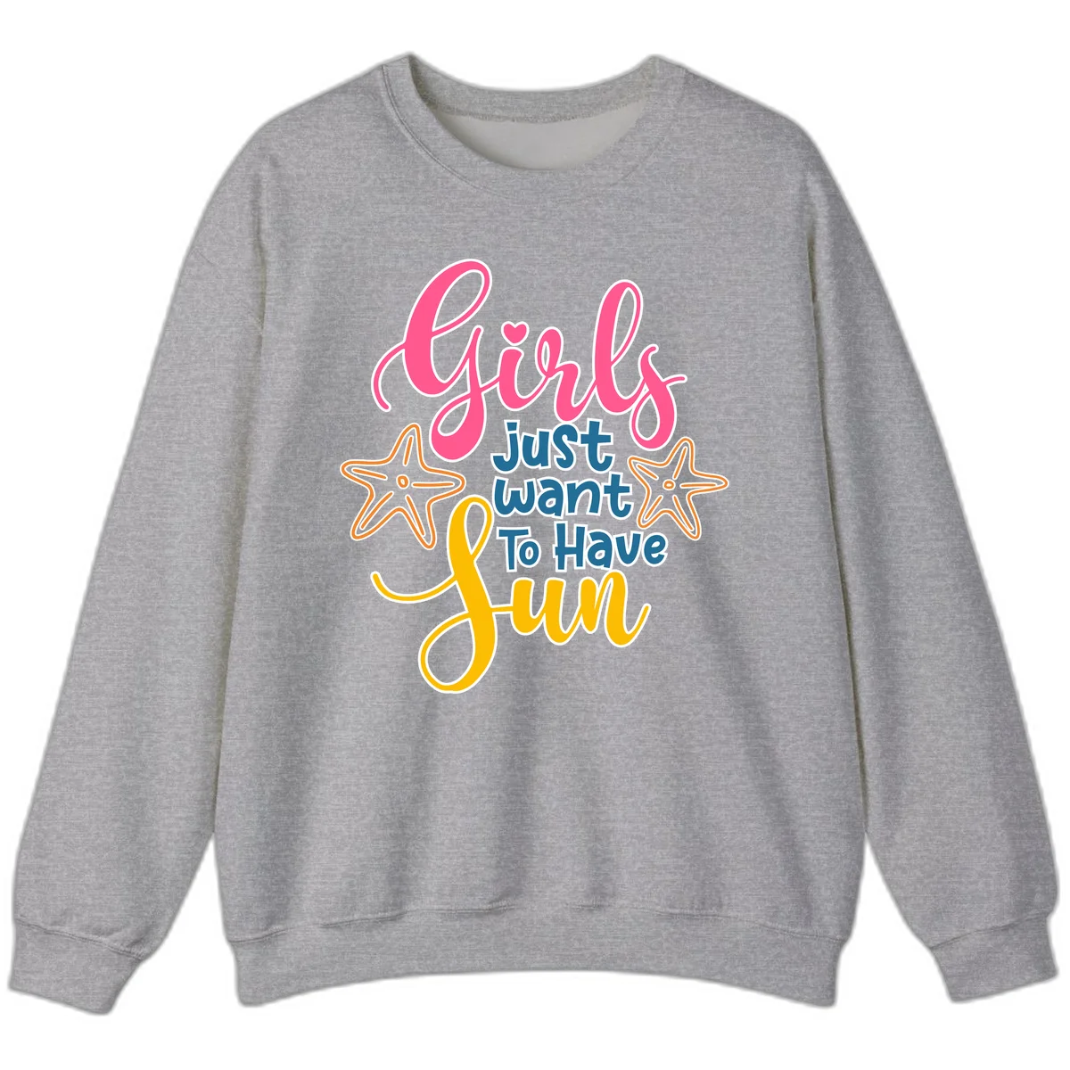 Girls Just Want To Have Fun Cruise Sweatshirt in Sport Grey
