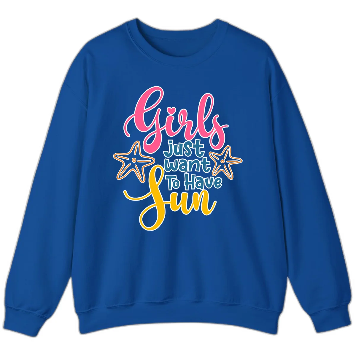 Girls Just Want To Have Fun Cruise Sweatshirt in Royal
