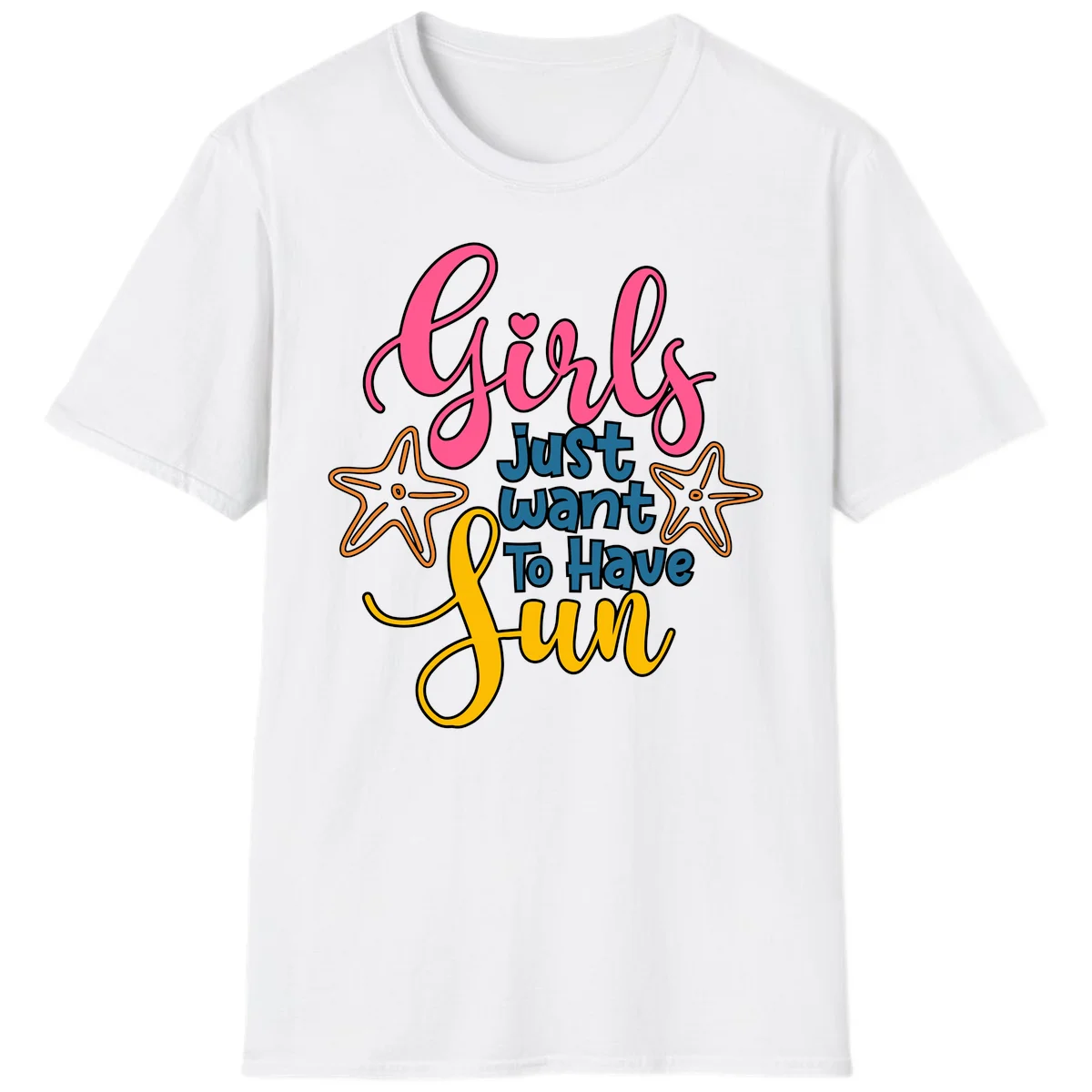 Girls Just Want To Have Fun Cruise T-Shirt in White