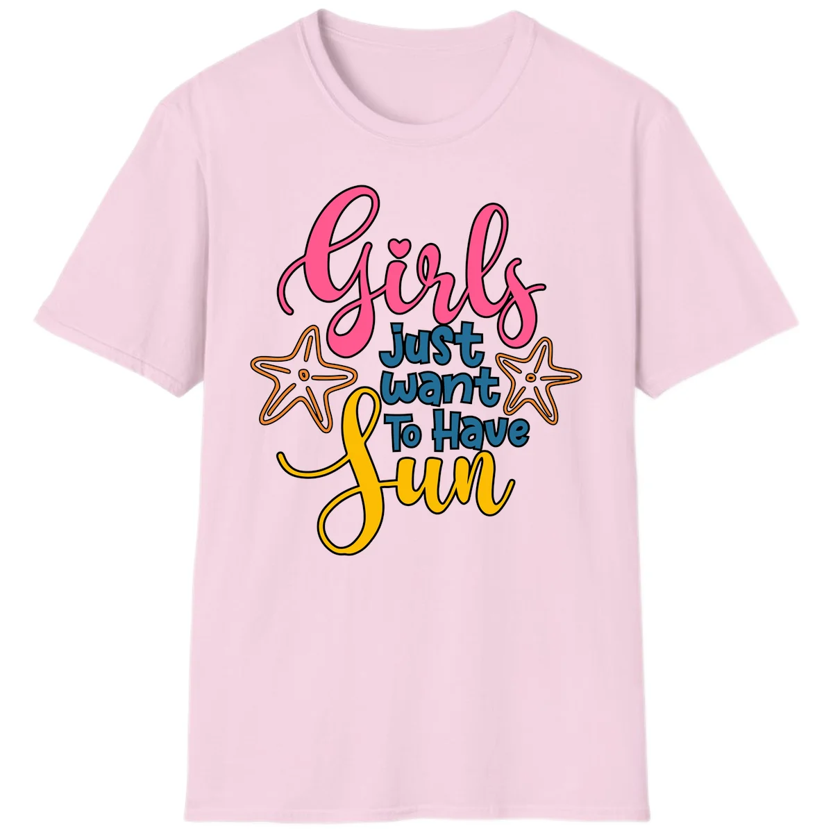 Girls Just Want To Have Fun Cruise T-Shirt in Light Pink