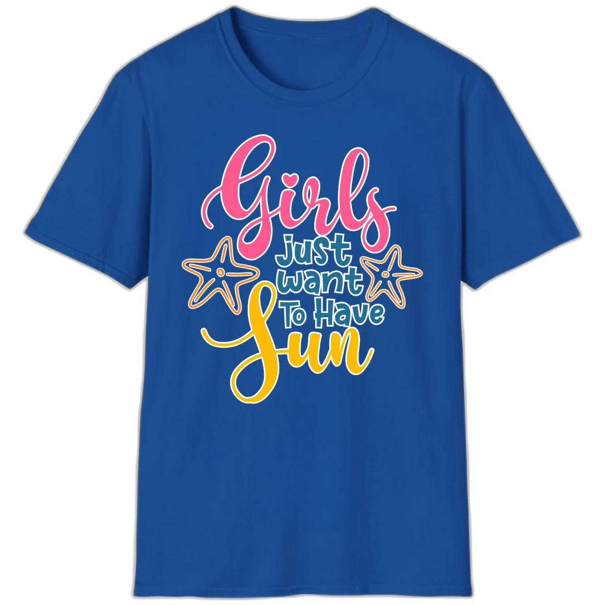 Girls Just Want To Have Fun Cruise T-Shirt in Royal
