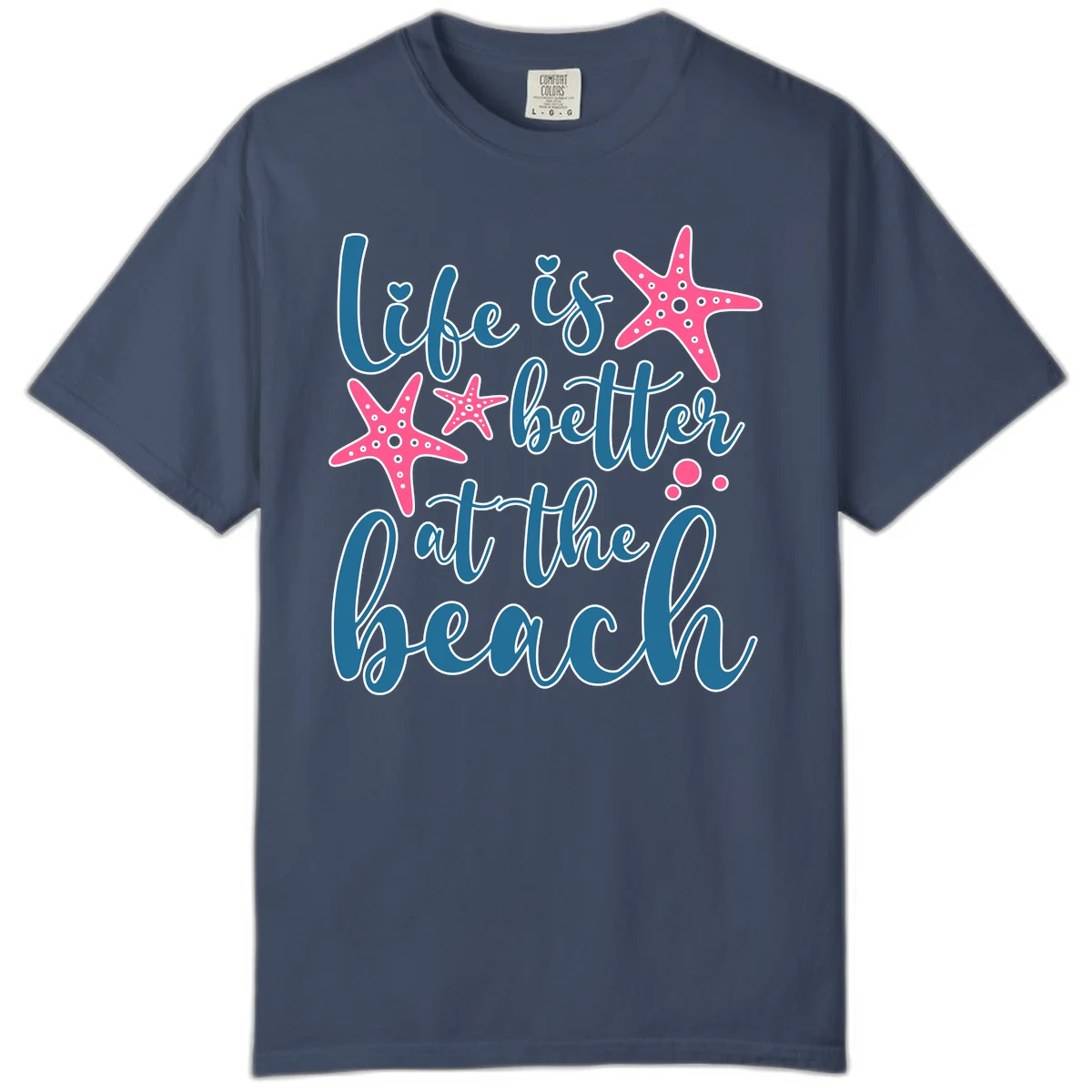 Life Is Better At The Beach Comfort Color in Midnight