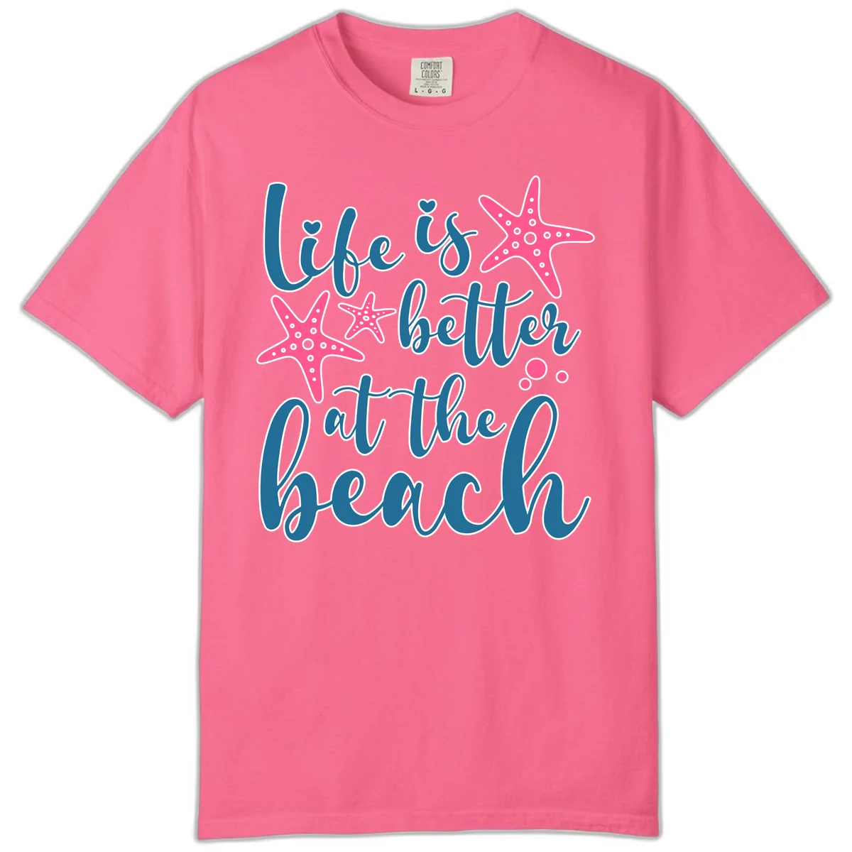 Life Is Better At The Beach Comfort Color in Crunchberry