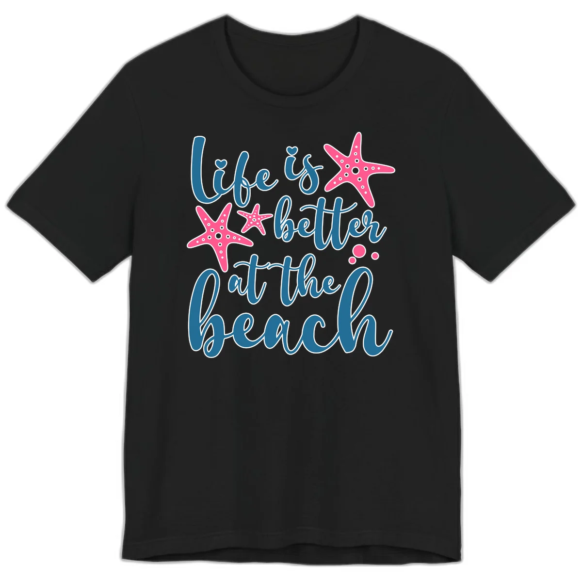 Life Is Better At The Beach Premium T-Shirt in Black