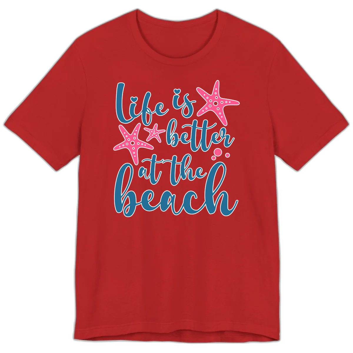 Life Is Better At The Beach Premium T-Shirt in Red