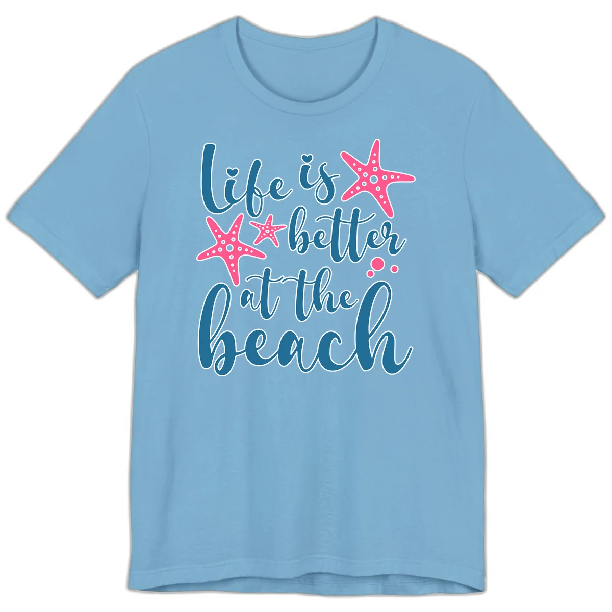 Life Is Better At The Beach Premium T-Shirt in Ocean Blue