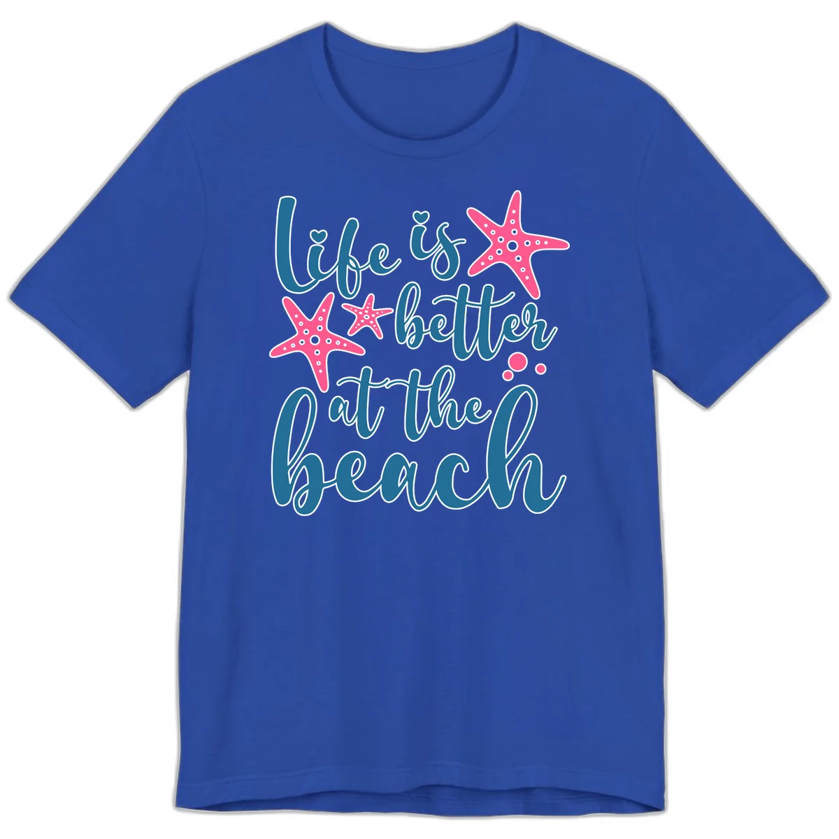 Life Is Better At The Beach Premium T-Shirt in True Royal