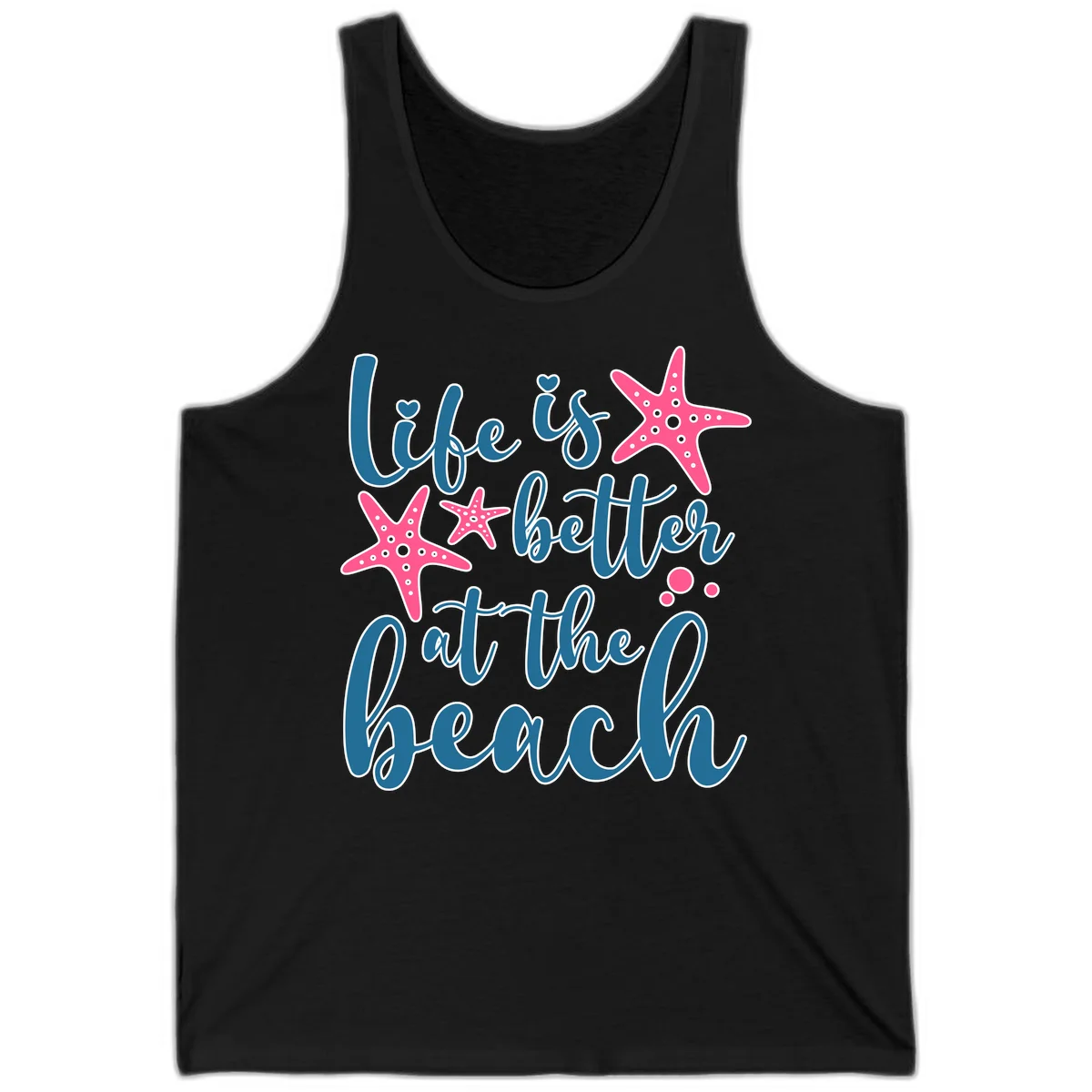 Life Is Better At The Beach Tank in Black