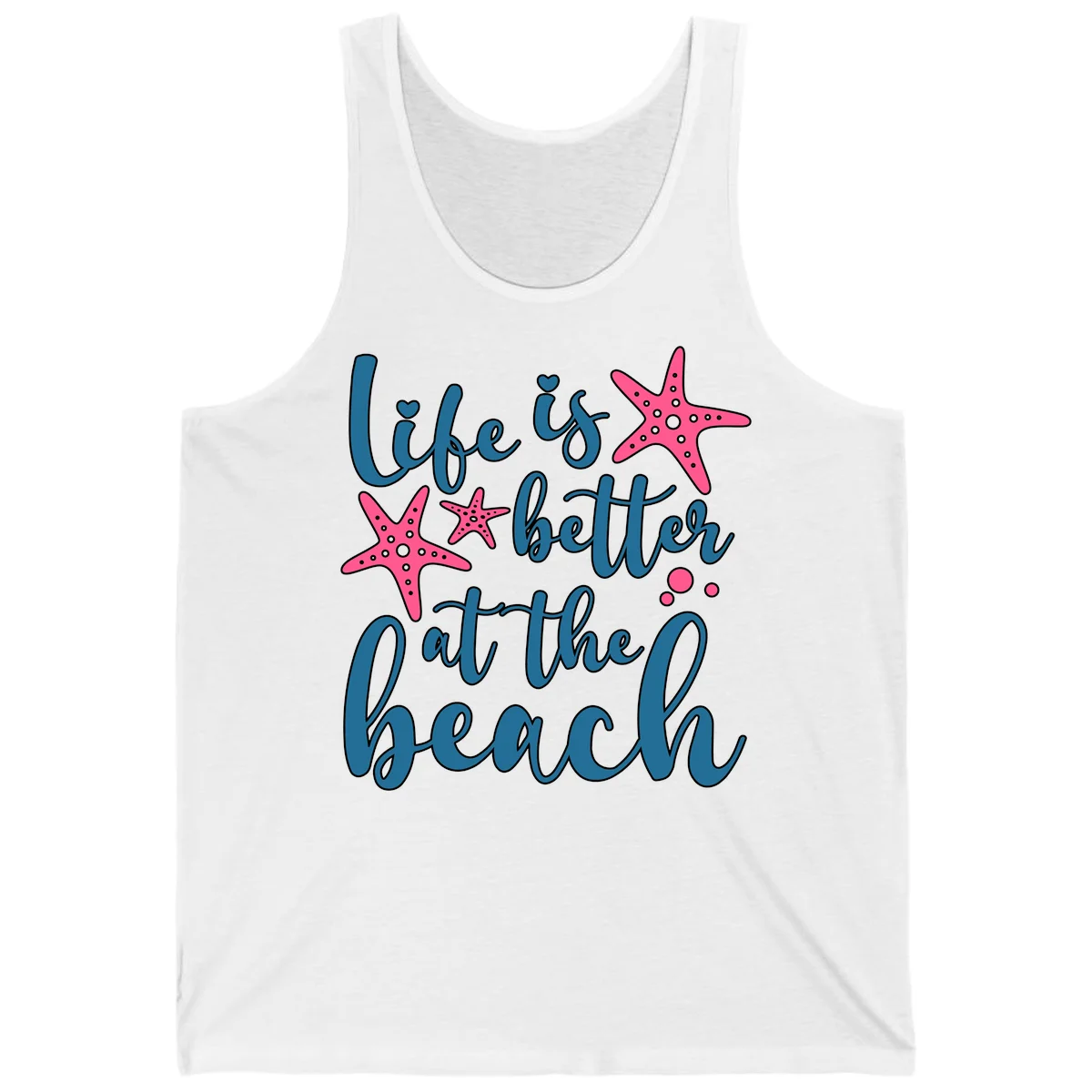 Life Is Better At The Beach Tank in White