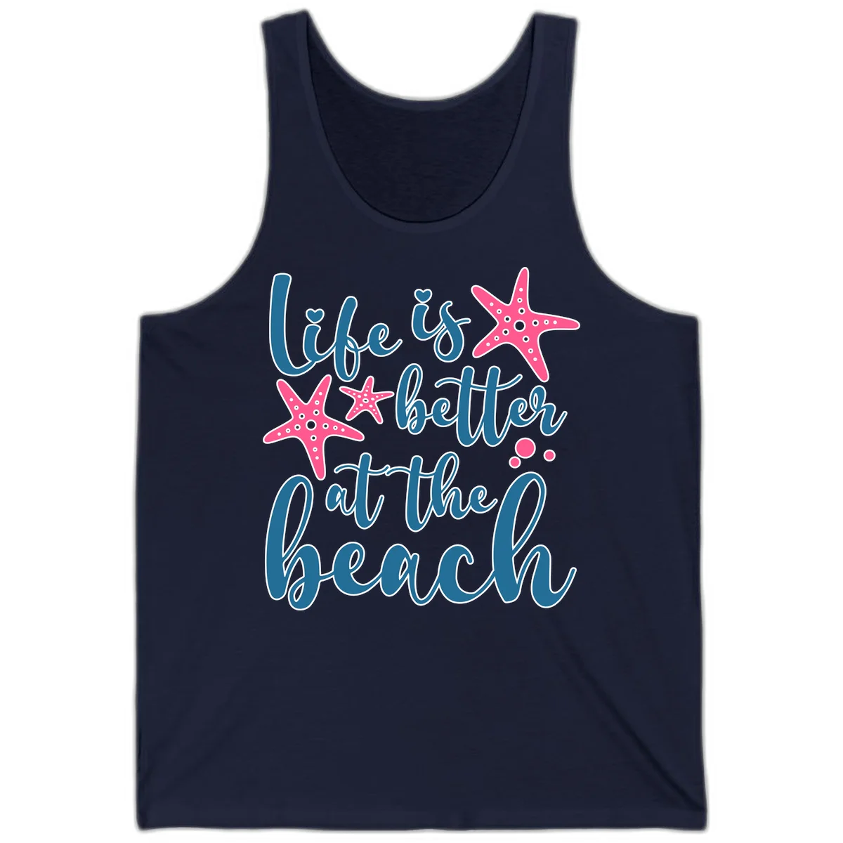 Life Is Better At The Beach Tank in Navy
