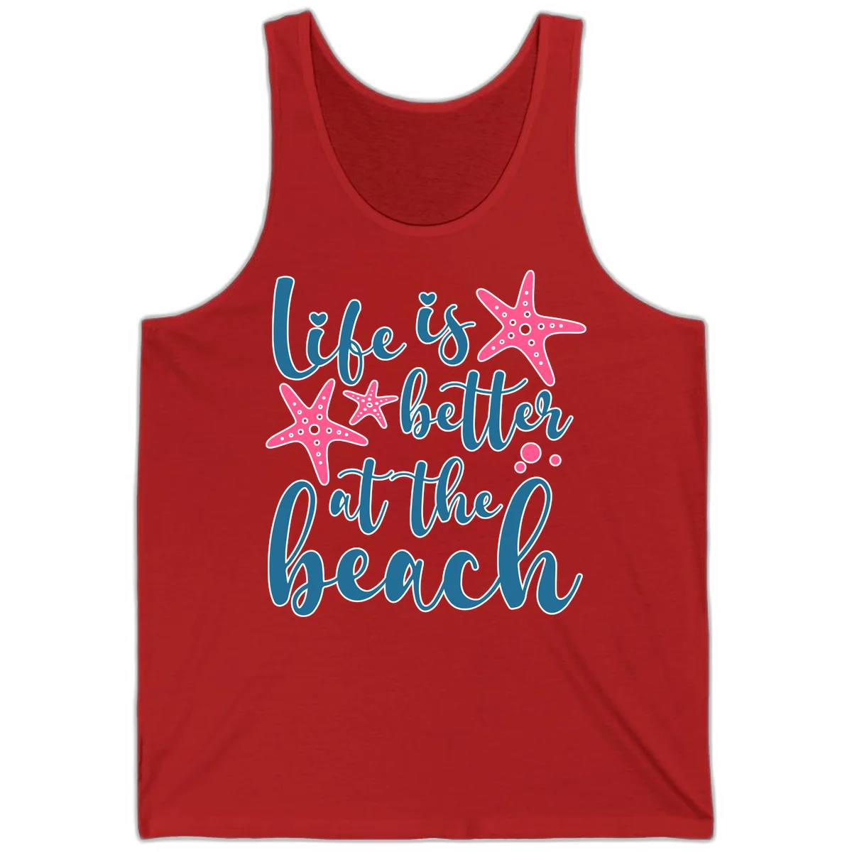 Life Is Better At The Beach Tank in Red