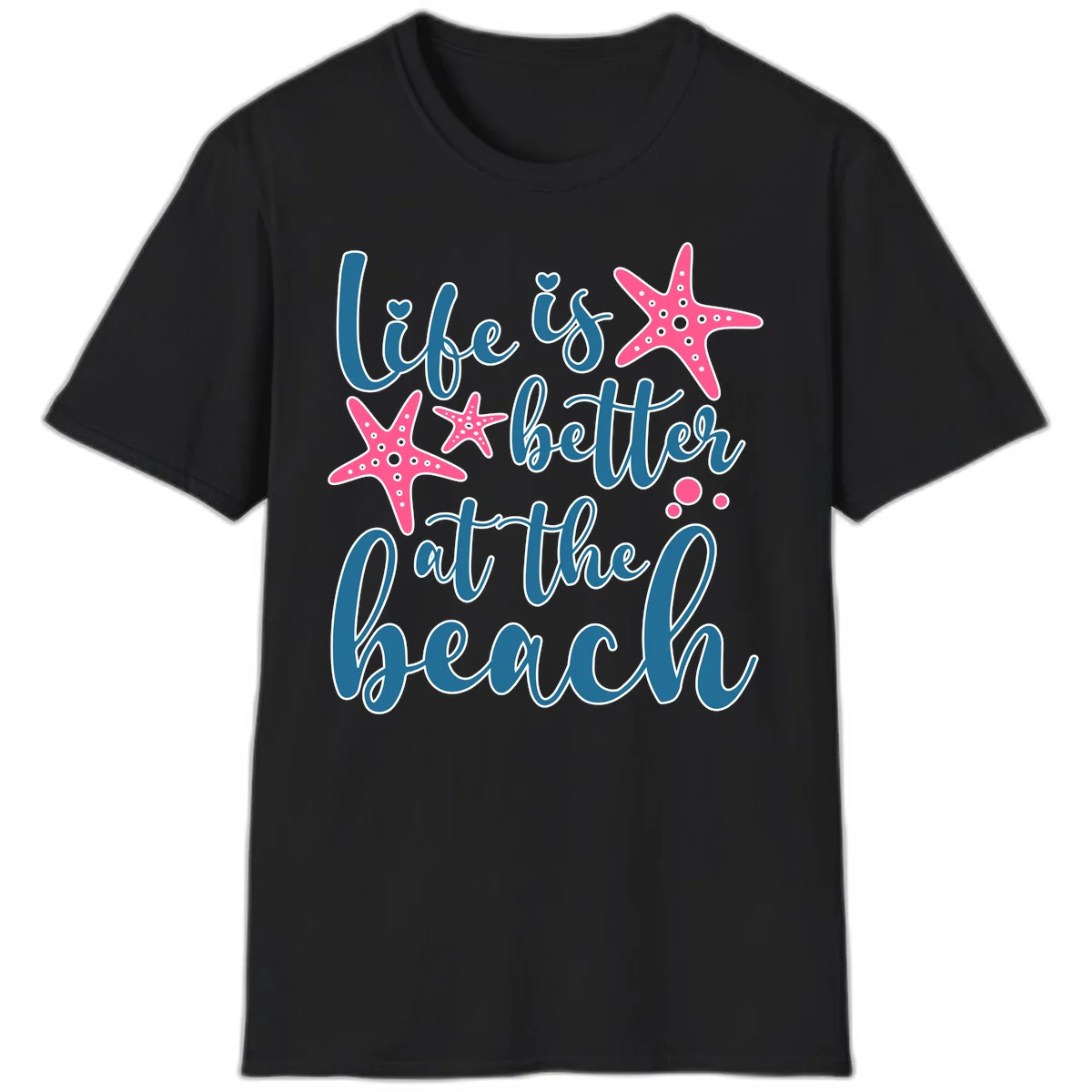 Life Is Better At The Beach T-Shirt in Black