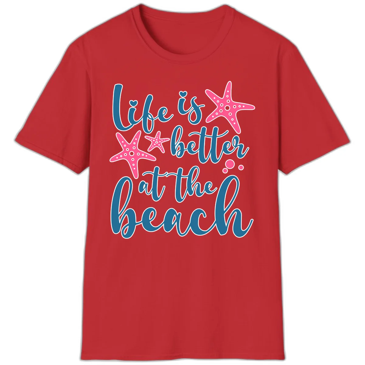 Life Is Better At The Beach T-Shirt in Red