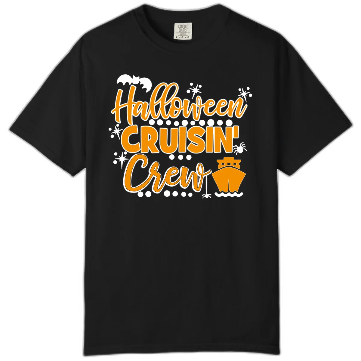 Halloween Cruisin' Crew Comfort Color T-Shirt in Black