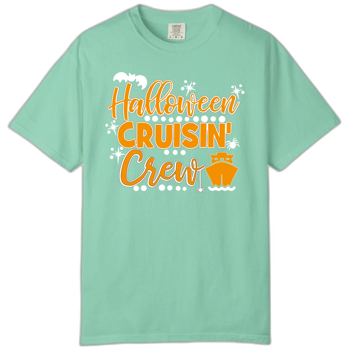 Halloween Cruisin' Crew Comfort Color T-Shirt in Island Reef