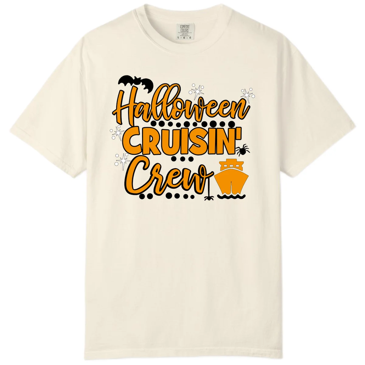 Halloween Cruisin' Crew Comfort Color T-Shirt in Ivory